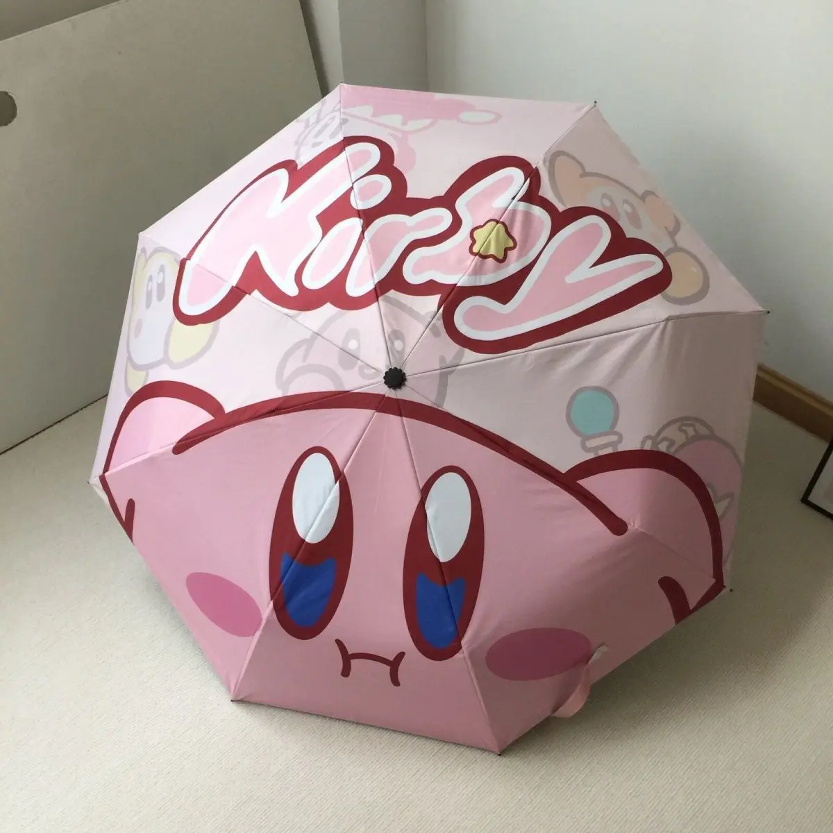

New Kawaii Y2K Kirby Sunscreen Umbrella Cute Anime Cartoon Girl Portable Folding Umbrella Anti UV Sunshade Umbrella Holiday Gift