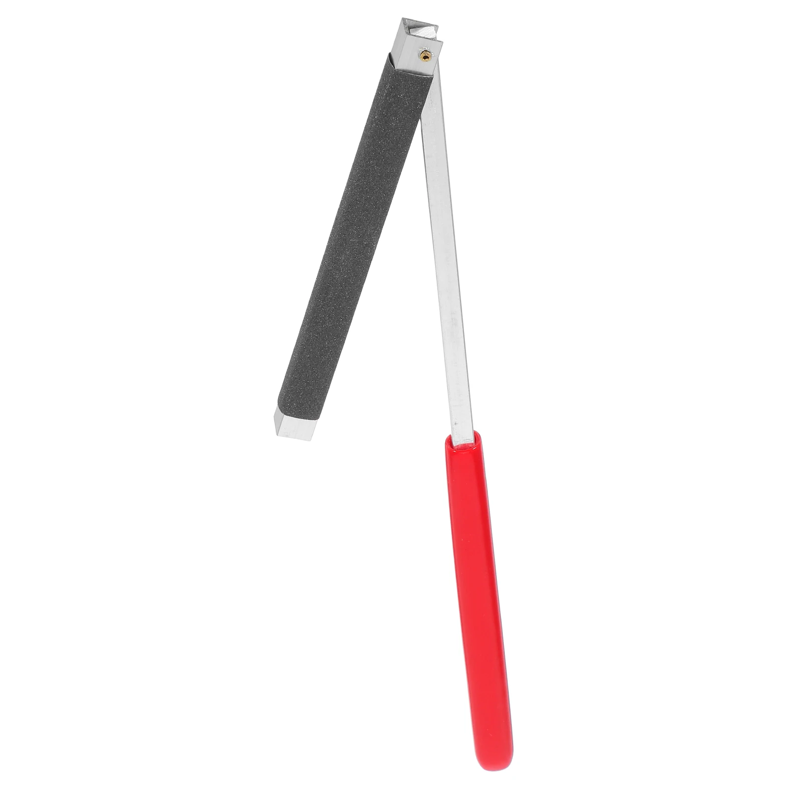 Red Plastic Roll Rod Large Flat Stick Ergonomic Handle Sandpaper Holder Sanding File Sandpaper Clip DurableHandheld for DIY