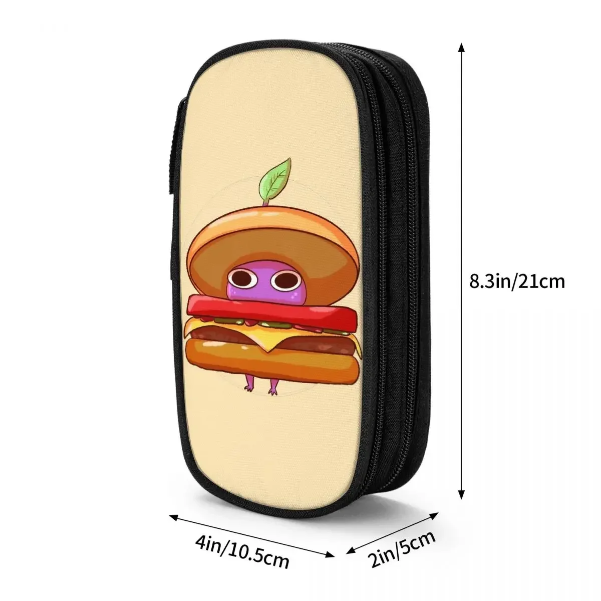 Burger Pikmin Pencil Cases Funny Pikmin Pencilcases Pen Box for Girl Boy Storage Bags School Supplies Gifts Stationery