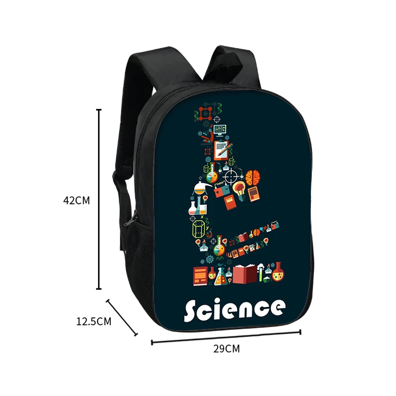 Fizyka matematyka chemia torba z nadrukiem dla nastoletniego chłopca dziewczynki torby szkolne nauka plecak laptop plecak