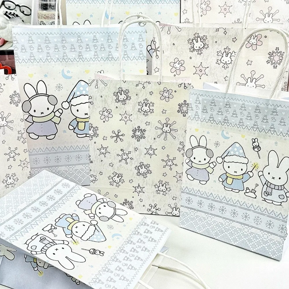 Kawaii Miffy Niedliche Geschenktasche im Ins-Stil Große Kapazität Tragetasche Exquisite Geschenkpapiertüte Geschenkspielzeug für Mädchen