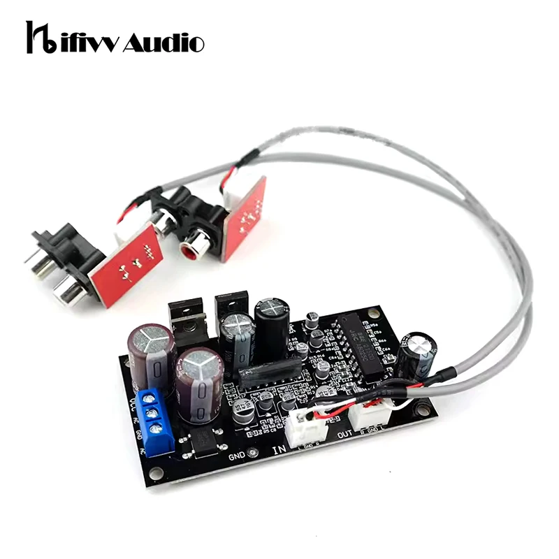 Vinyl Phono Amplifier Preamplifier Board JRC2150BBE Vinyl Turntable MM MC Phonograph Singing Treble  Bass Effect Process Amp