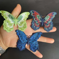 5PCS,10PC/8*5.8CM Colorful Butterfly Fabric Applique Embroidery Sew On Patches Clothes Stickers DIY Sewing Supplies For Clothing