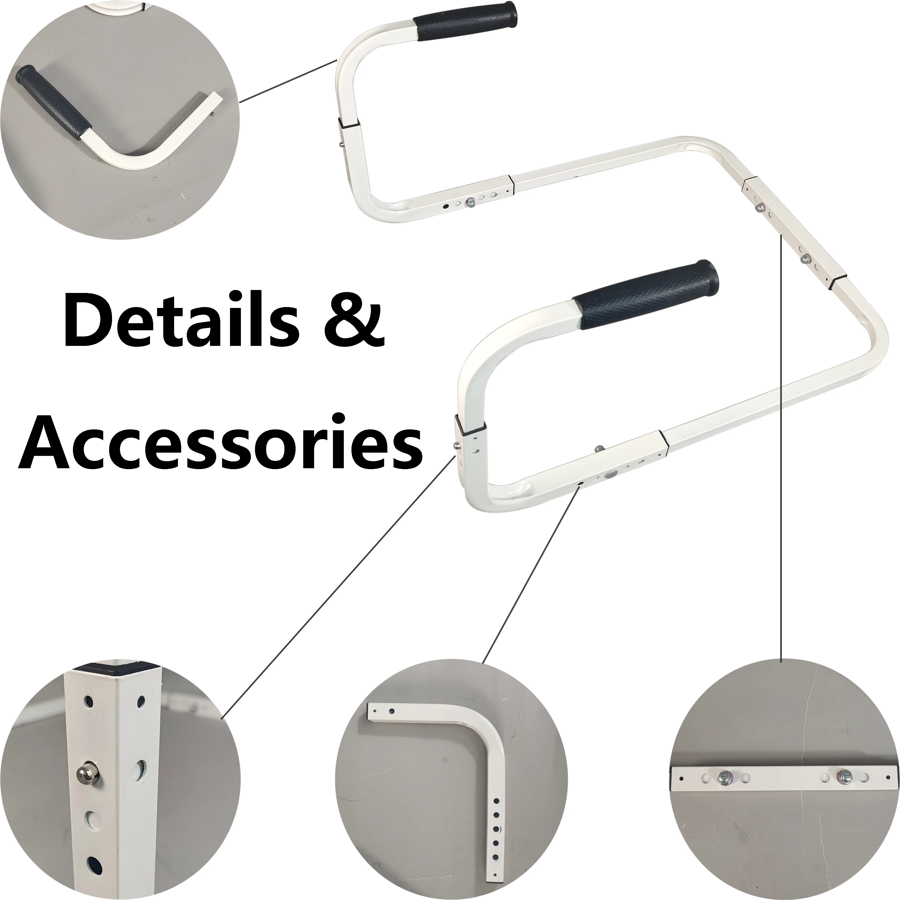 تصميم حاجز سرير خفيف من الحديد المتين لكبار السن للتخلص من الأريكة والسرير #4