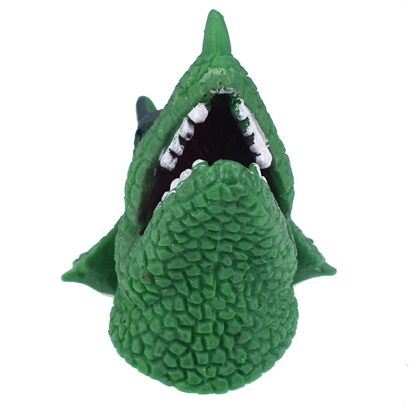 Creative Green Triceratops Finger Puppets Funny Dinosaur Model Finger Puppets Storytelling Toys Children's Toys Birthday Gifts