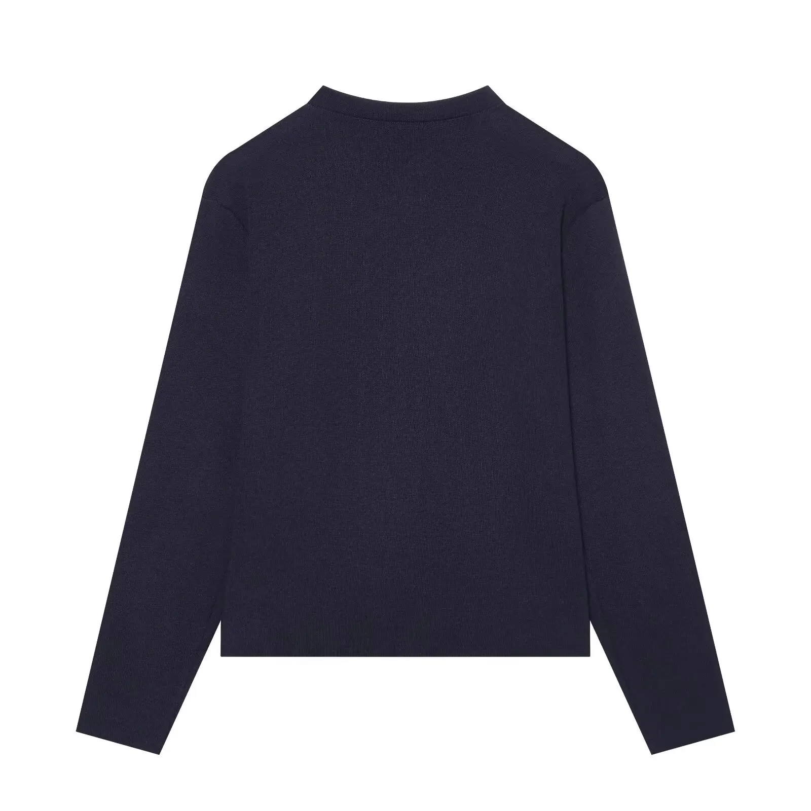 Women's Cardigan 2026 Summer New Casual Fashion Multi-color Lace Collar Single Button Open Front Long Sleeve Crew Neck Knit Top