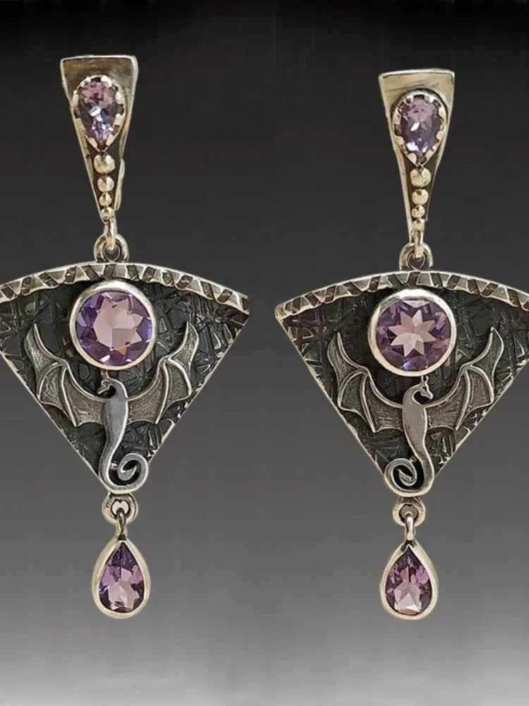 Vintage Drop Earrings Women Fashion Party Brincos Jewelry Wedding Statement Zircon Drop Earrings Accessories Mujer