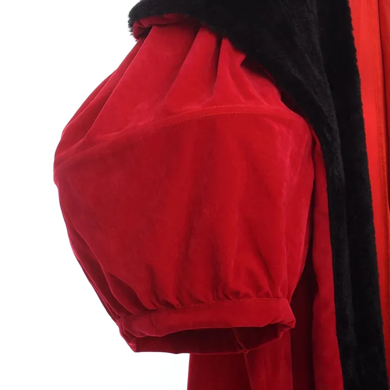 زي الملك على الطراز الأوروبي عصر النهضة الملكي هنري الثامن للرجال عباءة الملوك مع قبعة أزياء الهالوين