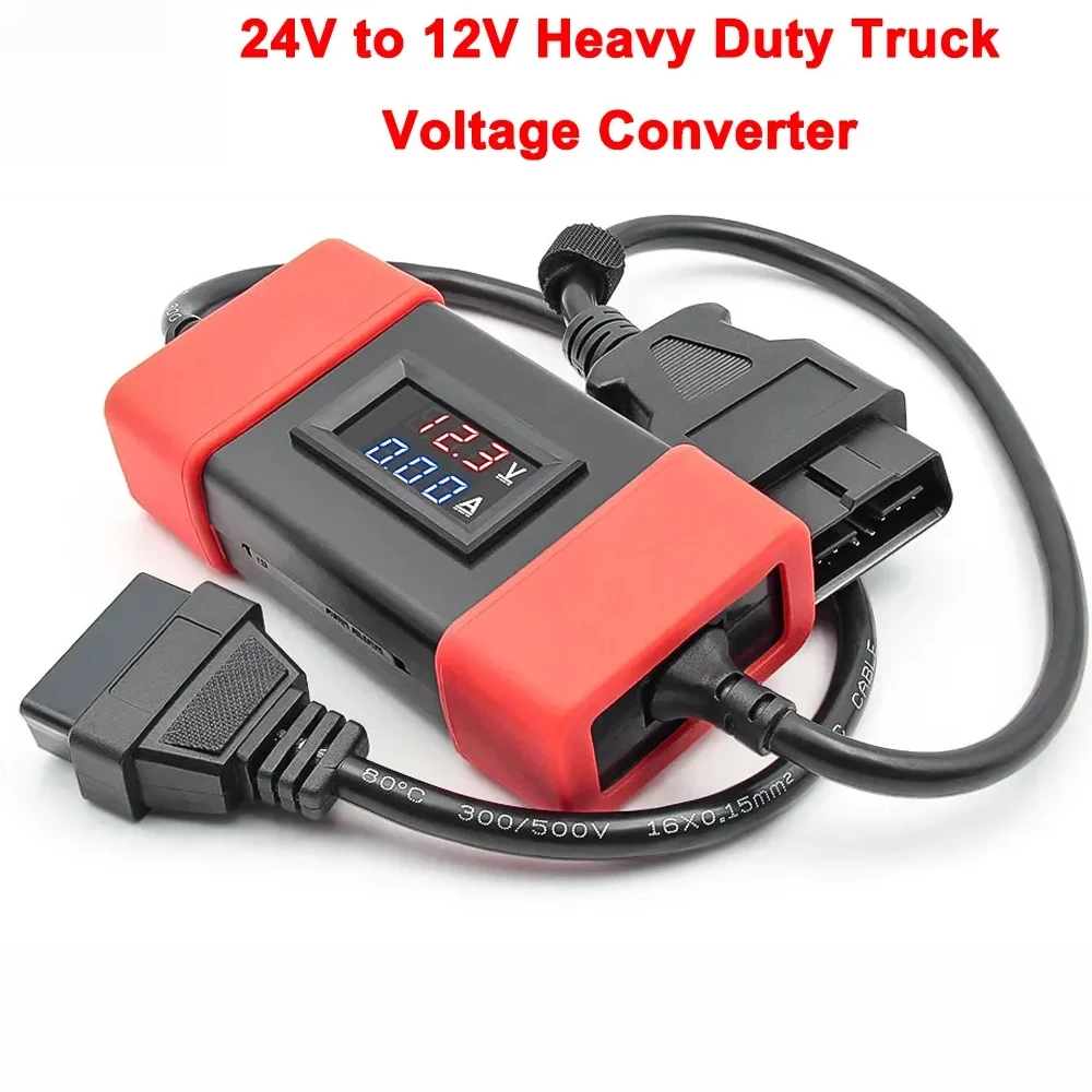 24V naar 12V converter zware vrachtwagen dieseladapterkabel werken voor thinkdiag lancering X431 easydiag 3.0 2.0 Golo 3 scanner enz.