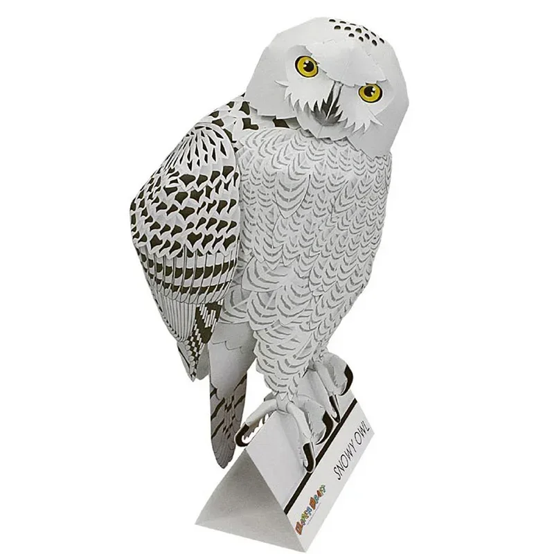 

Snowy Owl Bird Origami Art Folding Mini 3D Paper Model Papercraft Animal Figure DIY Teens Adult Handmade Craft Toys QD-107