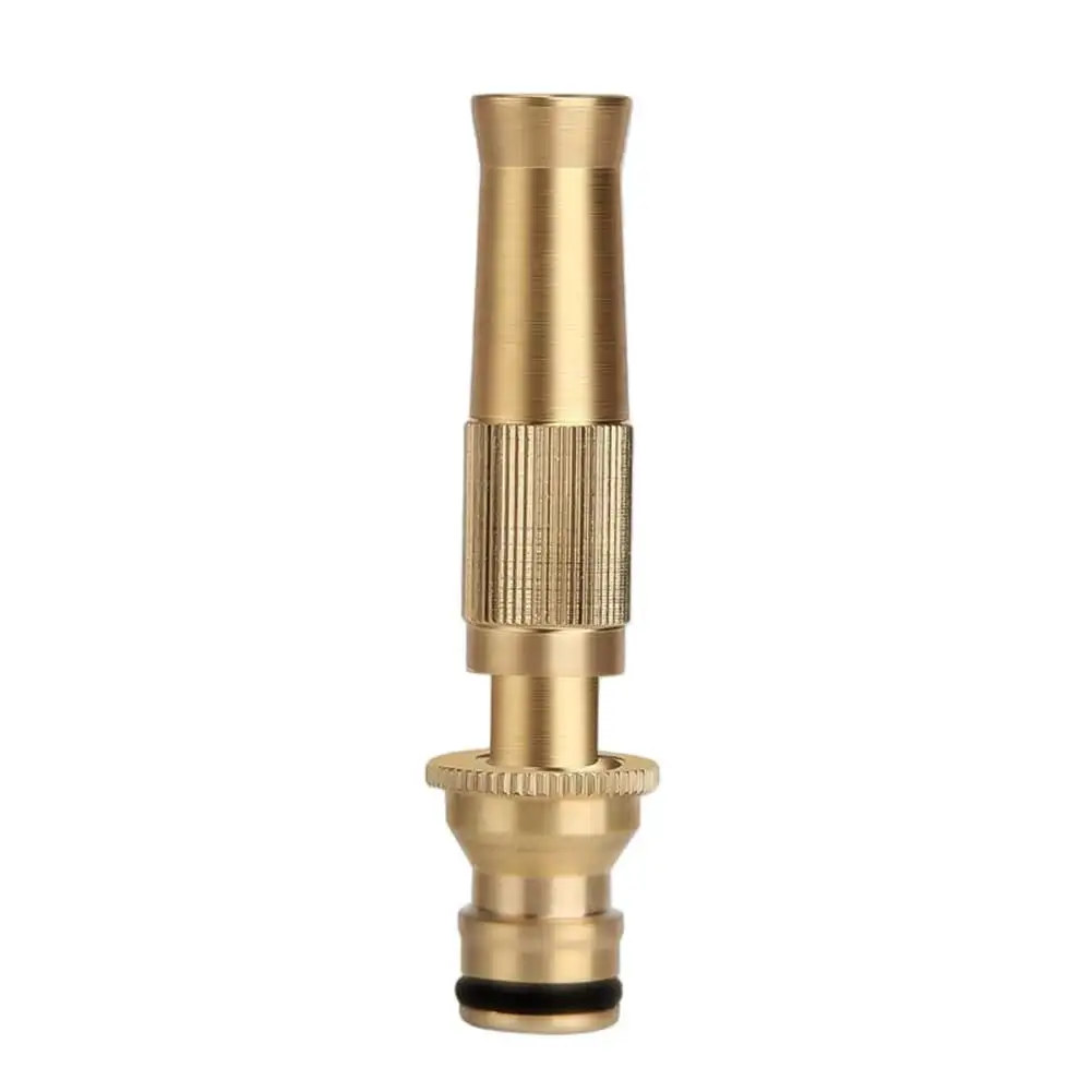 1pc Adjustable Twist Hose Nozzle Jet Sweeper Nozzle Garden Sprayer Brass Hose Nozzle For Watering Gardens Washing Cars