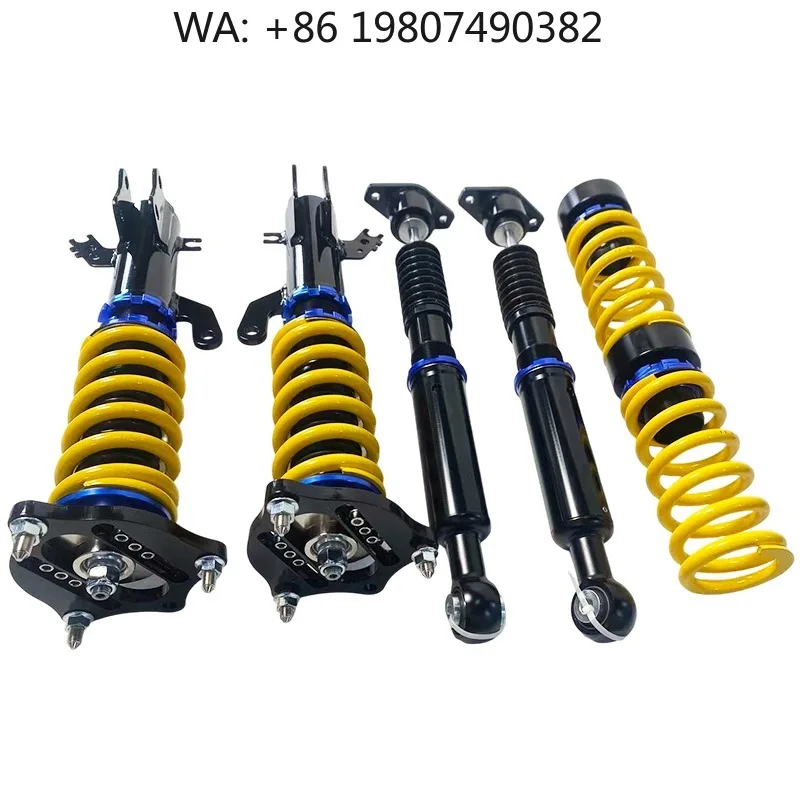 

Street Racing Monotube Coilover Damper Kit, Height Lowering Adjustable Steel Shocks, Daily Track Dual Use Chassis Tuning Parts
