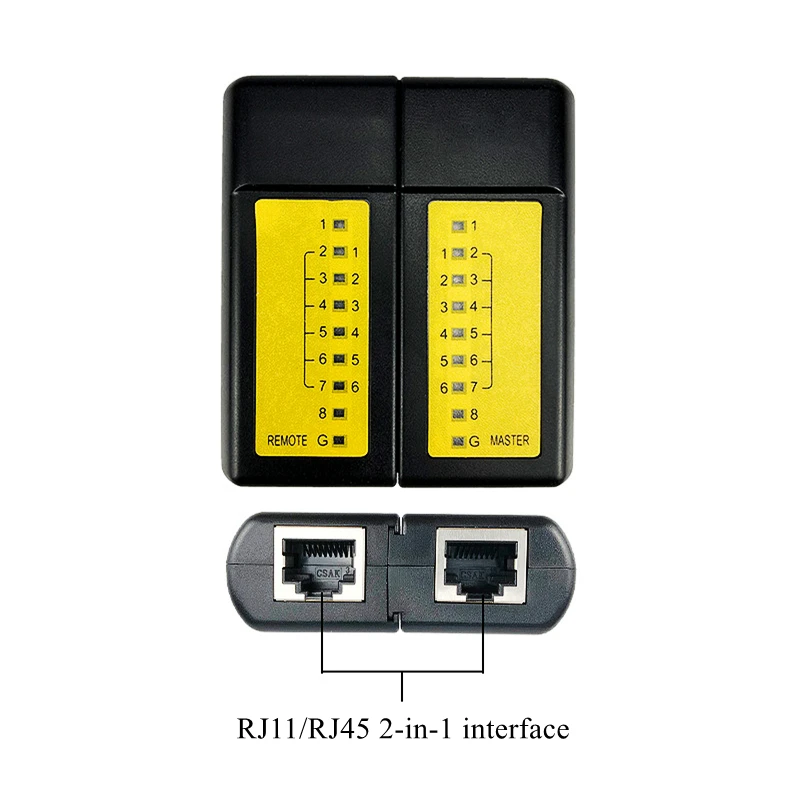 HTOC RJ45 Durch Loch Crimp Tool Kit mit 2 in 1 Tester für RJ11 RJ45 Cat6/Cat5 Cut Crimp alle in Einem Werkzeug