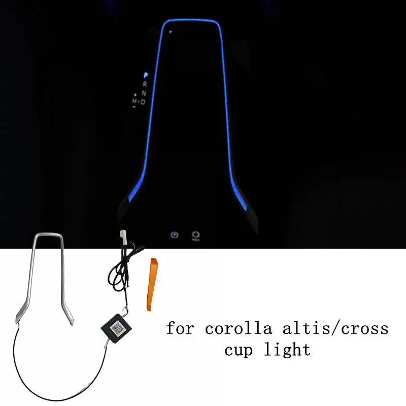 For Toyota Corolla CROSS /Altis 2019-2025 E210 Car LED Central Cup Holder Atmosphere Ambient Light Interior Decorative Lamp
