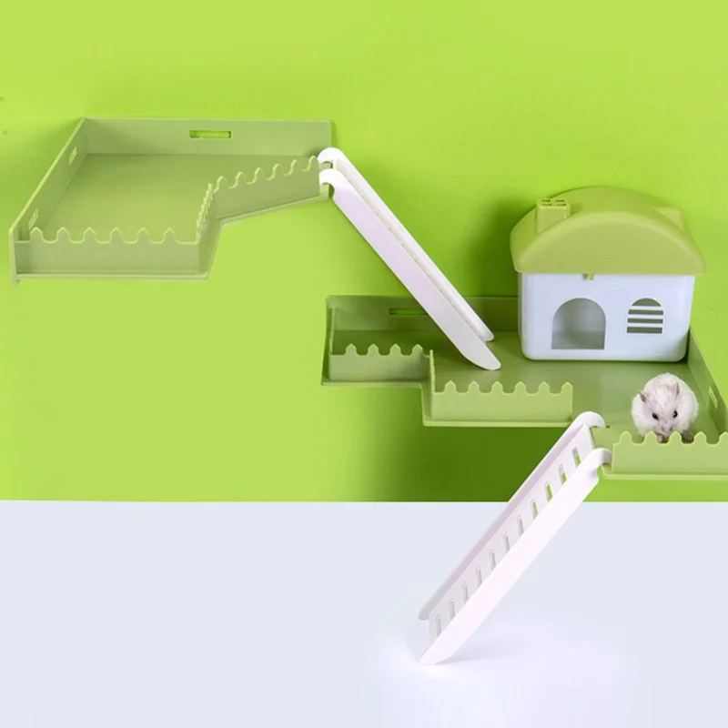 

D5 Hamster Platform Ladder Set Multipurpose Large Space Fun Interactive Hamster Stand Platform Toys For Indoor Pet Cage L Type