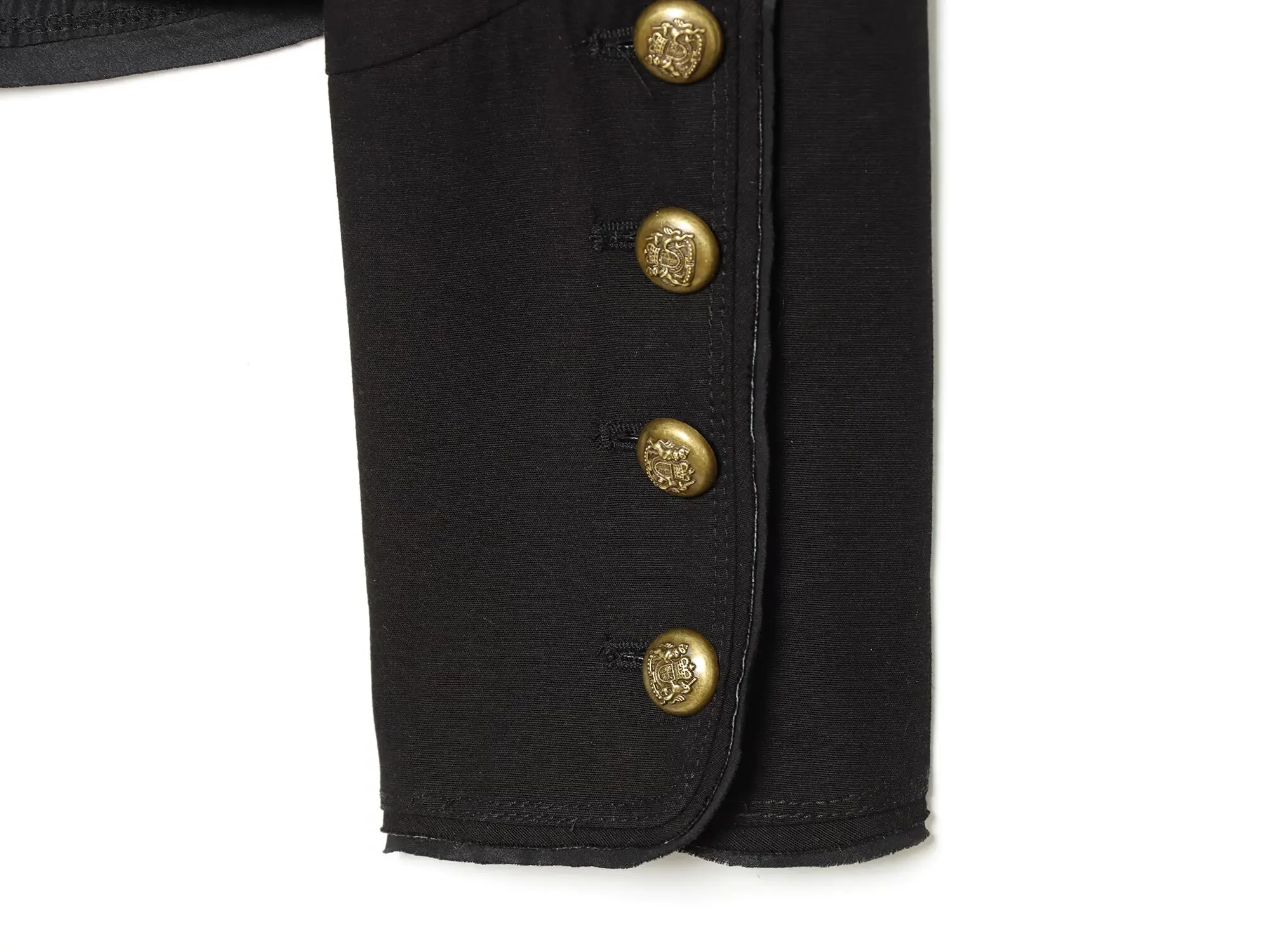 TFMLN Neue Damen Napoleon-Jacke mit Schrägknöpfung, Stehkragen, Asymmetrischer Kurzmantel, Frühjahrs-Neuheit, Retro-Chic Oberbekleidung für Frauen – Detail 9