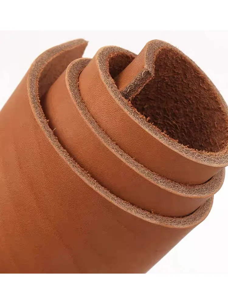 4.5 مللي متر طبقة الرأس مادة جلد البقر الصلب السلع الجلدية المصنوعة يدويا لتقوم بها بنفسك بني فاتح الخضار المدبوغة أحذية من الجلد تسولي حزام scabba #6