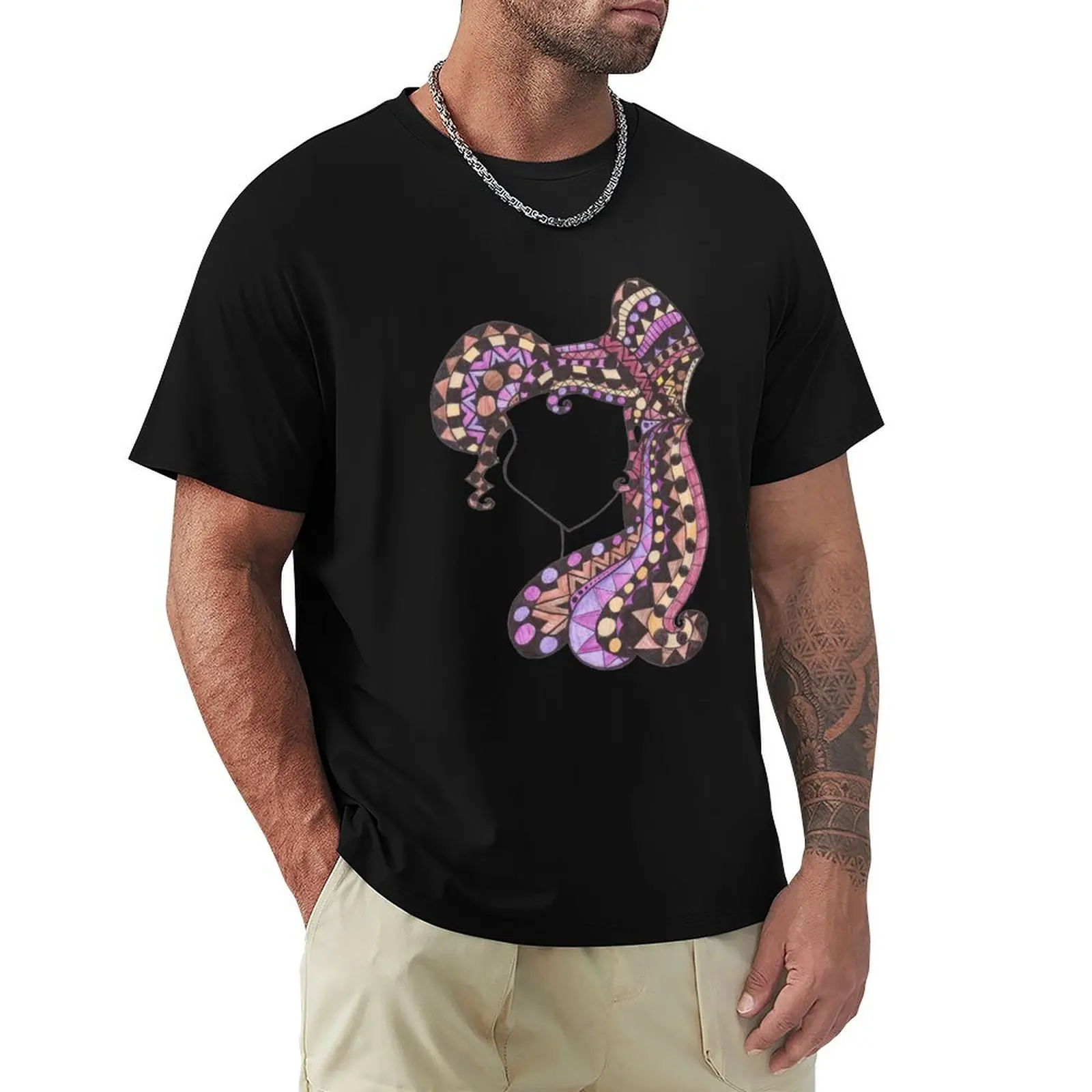 Meg-Zentangle T-Shirt blacks funnys essential t shirt basketball graphic tees men tshirt