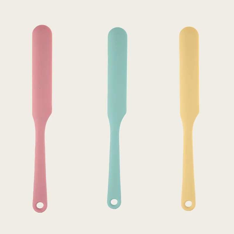 3pcs Silicone Spatulas Set, Non-Stick & Heat Resistant for Baking, Mixing Cream, Cake Batter, Macarons, Jam, Multiple Colors