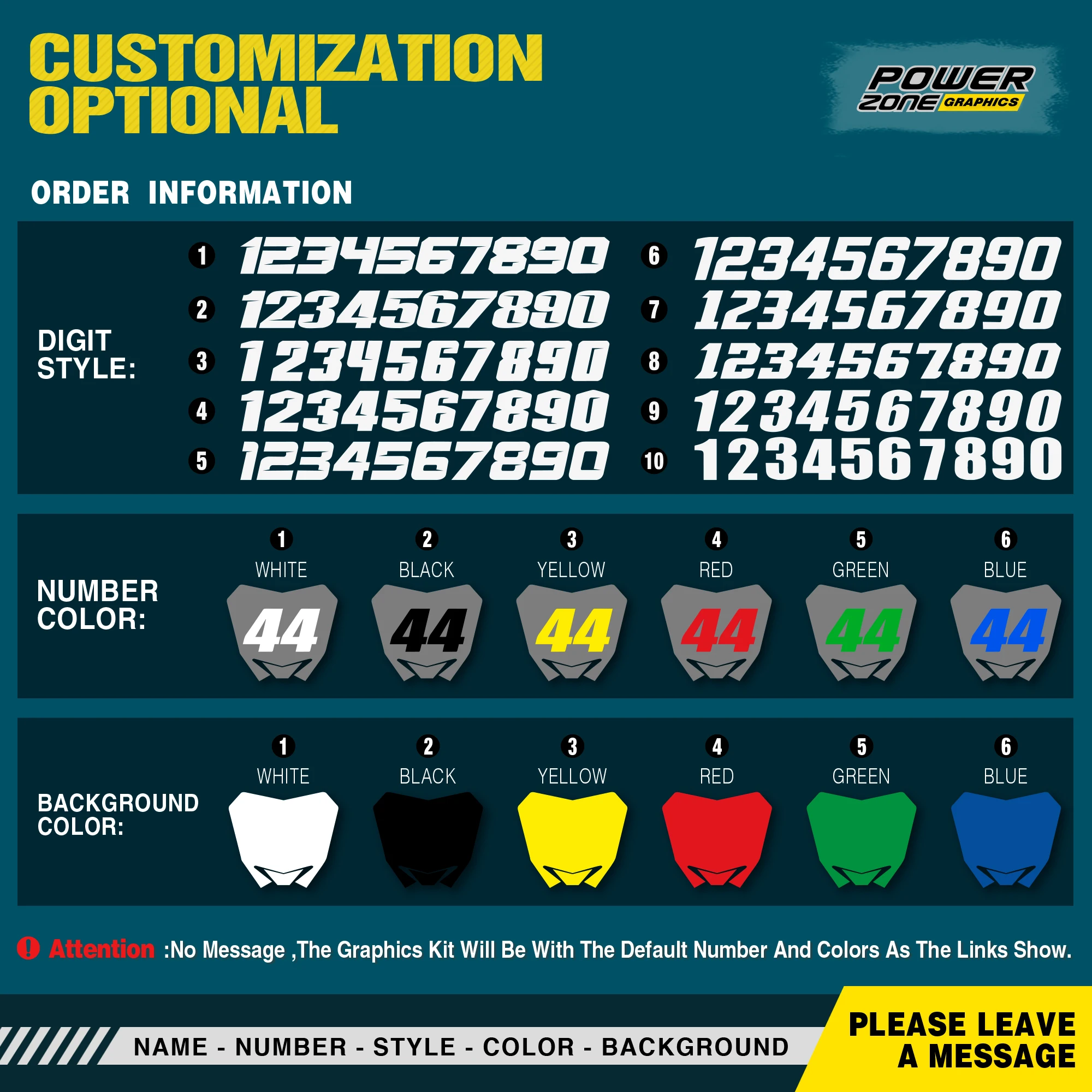 PowerZone Customize Stickers Kit 001