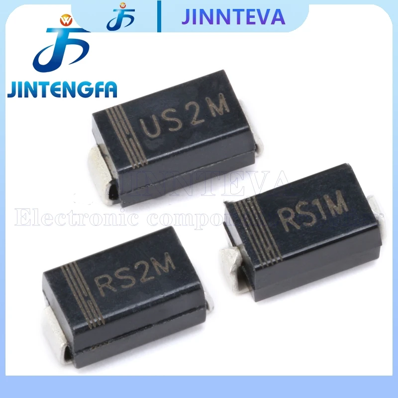 2000PCS RS1M RS2M FR107 US1M US2M UF4007 SMA DO-214AC SMD Diodes Fast Rectifiers 1A 2A 1000V 
