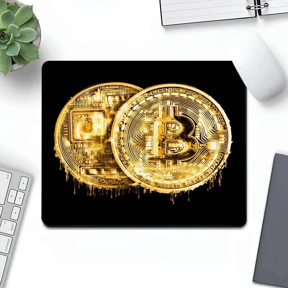 Bitcoin Mouse Wholesale Pad Art Gaming Gamer Small Rubber Locking Edge Large Computer MousePad Laptop Desk Pad