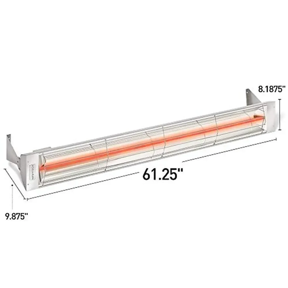 W3024SS Single Element 3000 Watt Electric Patio Heater Choose Finish Stainless Steel