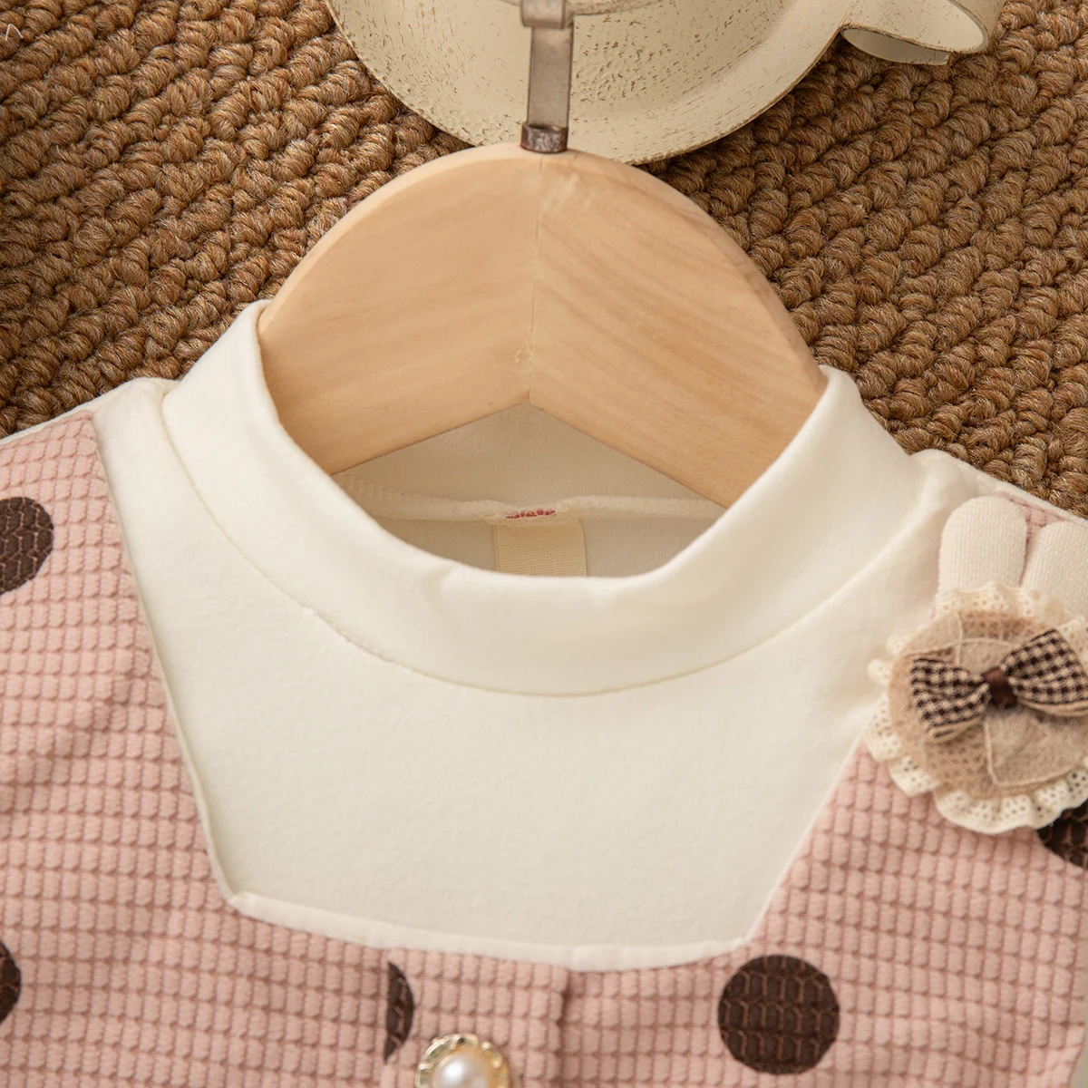 طفلة فستان الربيع والخريف طباعة كاملة البولكا نقطة طويلة الأكمام فتاة فستان لطيف الكرتون فتاة الأميرة فستان ملابس الطفل جير