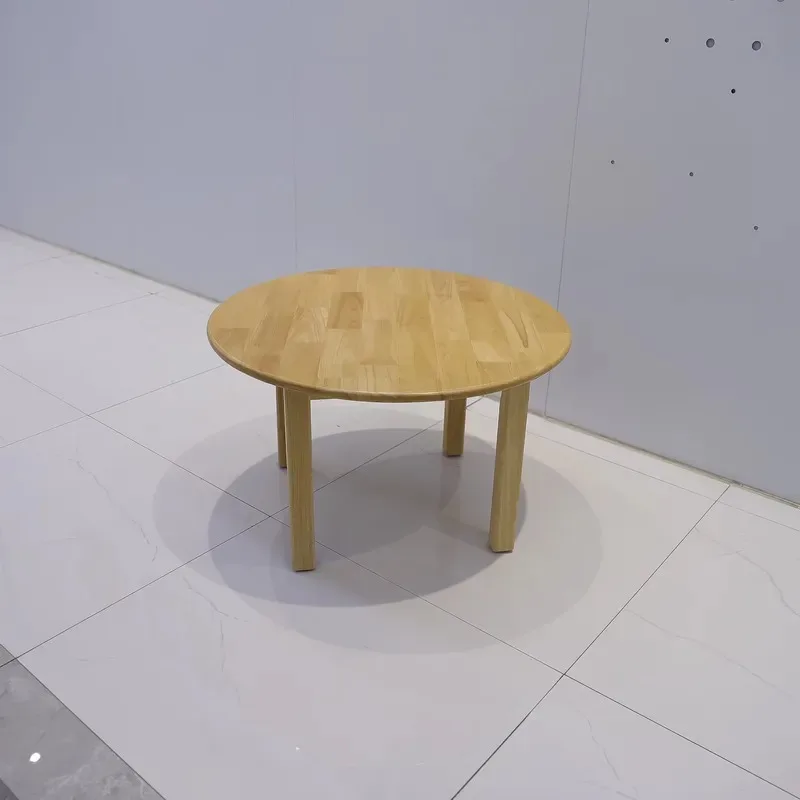 Modern Simple Round Wooden Study Table Durable for School Classroom
