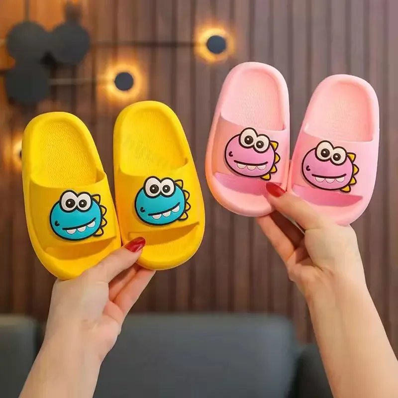 ילדים דינוזאור חמוד ילדים תינוק נעלי בית בייבי שקופיות מקורה בנים בנות חדר אמבטיה סנדלים בחוץ ילדים