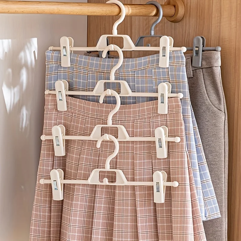 Creative Retractable Trouser Rack, Stacked Trousers Hanger, Trousers Clip, Storage Artifact, Household Traceless Clothes Hanger
