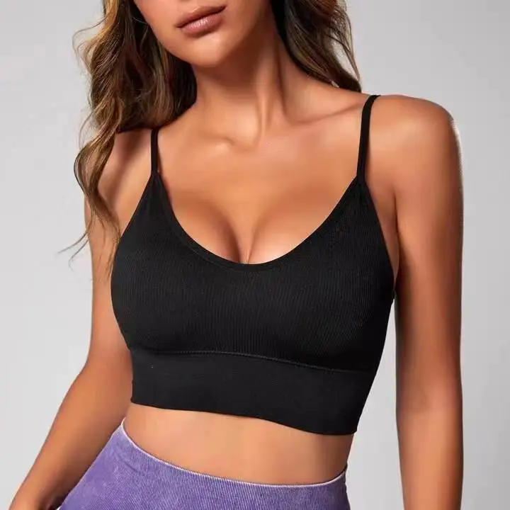 

Sexy Push up Shockproof Sports Bra for Women Seamless Knitted Outdoor Running Fitness Training Outerwear Underwear