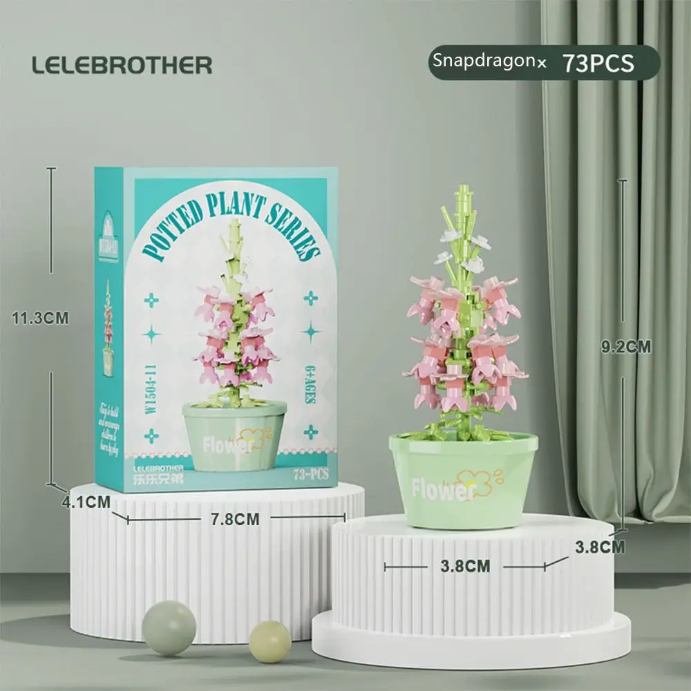 Ramo de flores Mini bloques de construcción de partículas Kit de flores 3D DIY plantas creativas Micro ladrillos para decoración del hogar regalo para niñas adultos niños