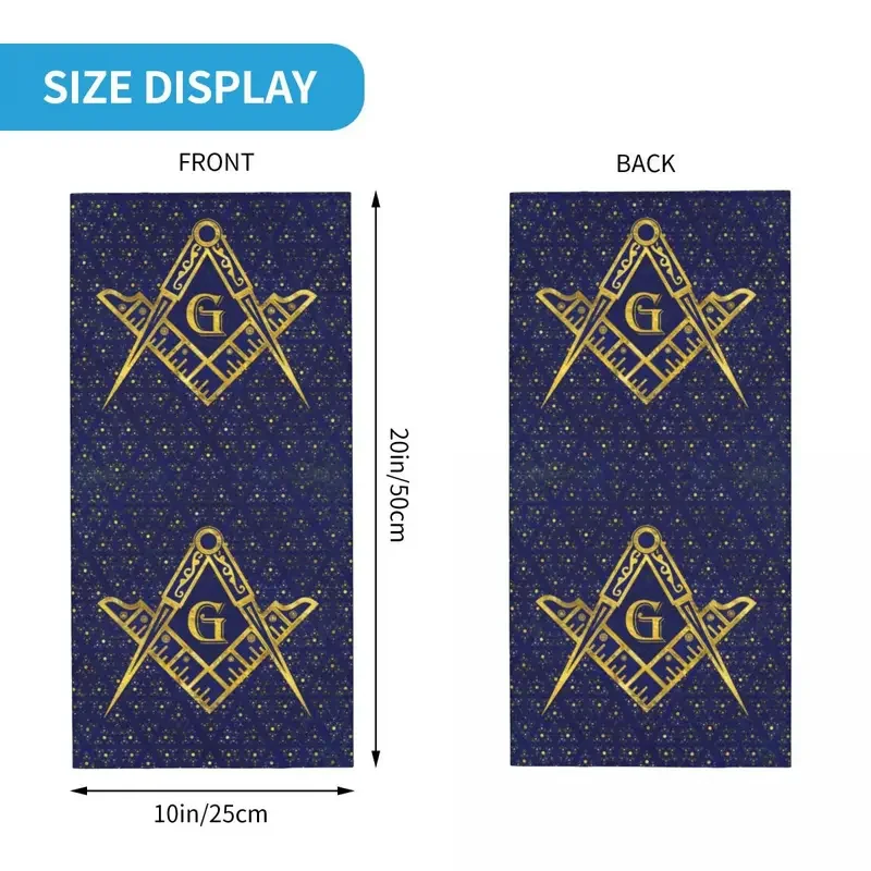 Freemasonry symbol winter neck warmer men windproof wrap face scarf for ski Masonic Mason Freemason gaiter headband