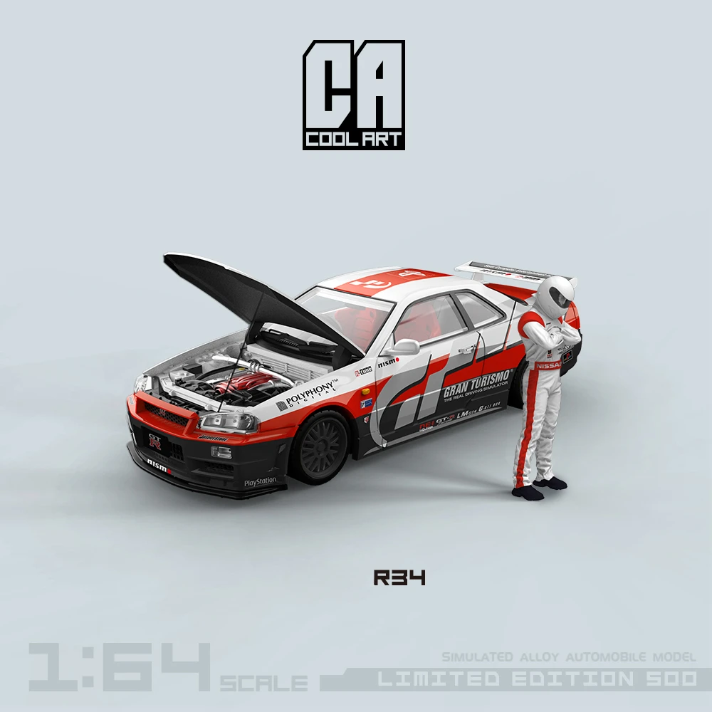 Cool Art Timemicro 1:64 R34 luxury Diecast Model Car