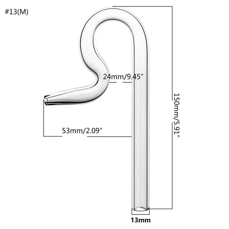 Transparent Glass Jet Outflow Pipe for Aquarium Landscape Fish Tank Planted Tank Lily Pipe Filter Accessories 10mm 13mm 17mm