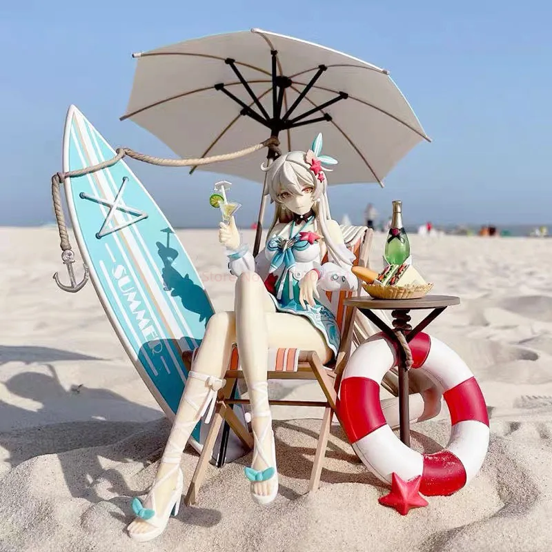 

Honkai Impact 3rd Kiana Kaslana Ver. Pvc Anime Action Figure Sand Beach Shade Kiana Kaslana Sexy Girl Model Doll Childrens Gifts