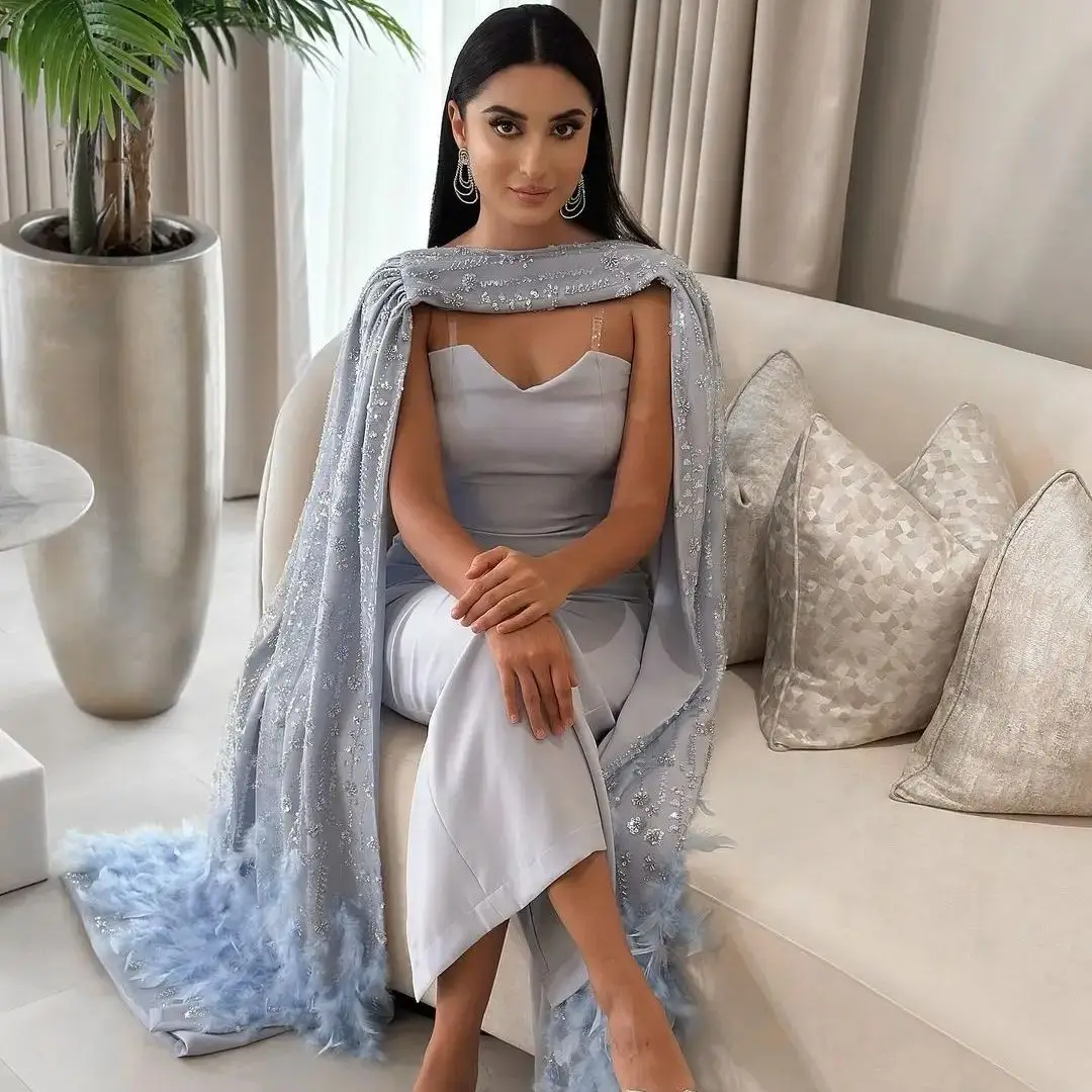 

Luxury Evening Dresses 2023 Off Shoulder Evening Dress Gala Ankle-Length Beading Wedding Party Dress Saudi Arabia فساتين الحفلات