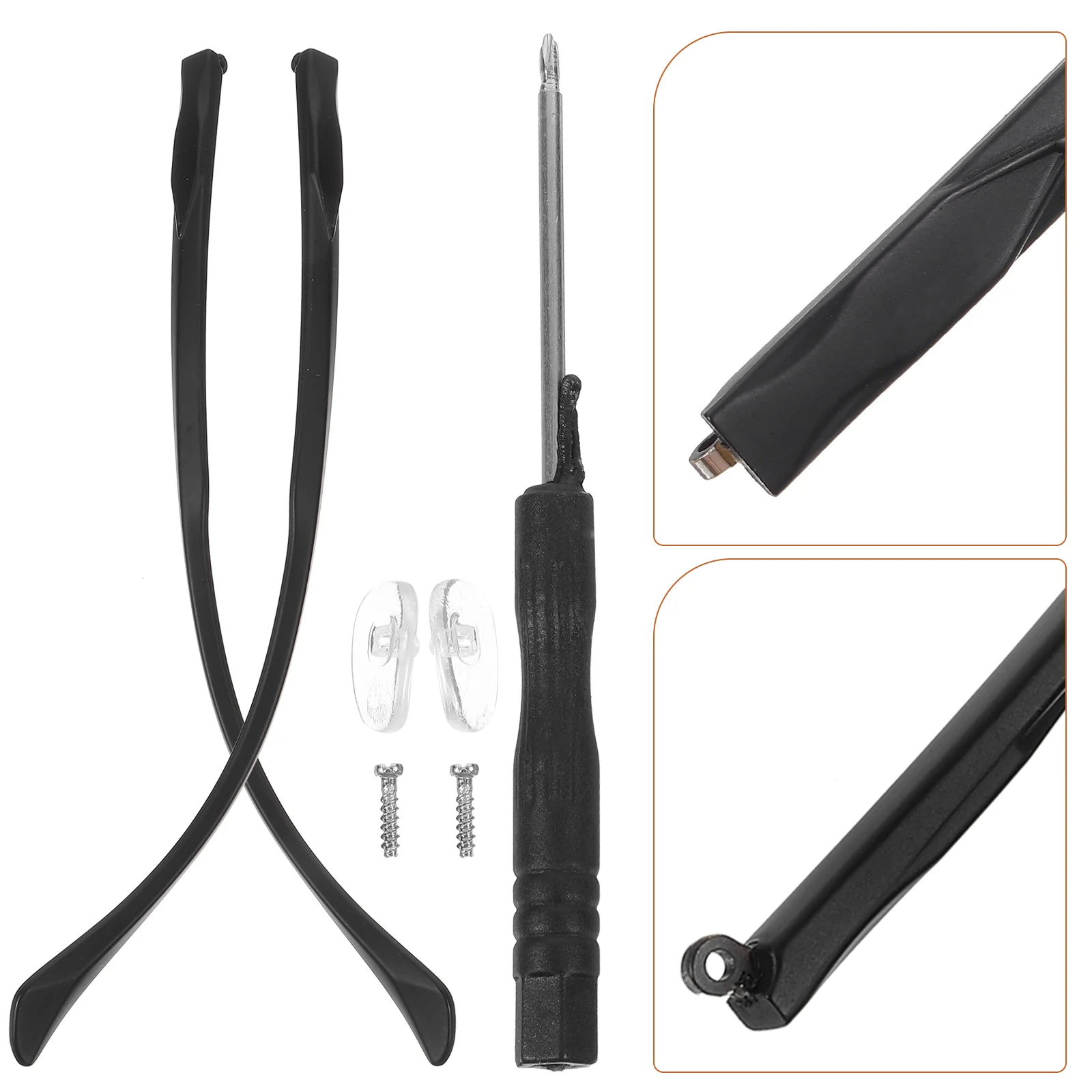 

Eyeglass Arm Replacement TR90 Glasses Leg Bracket Repair Tools Universal Design Comfortable Wear Easy Install Broken Parts