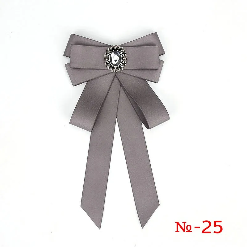 Modische Schwarze Schleifen-Krawattenklammer Rotes Diamant-Fliegeband Weiße Strass-Hemdfliege Geschenk für Damen Accessoires – Detail 26