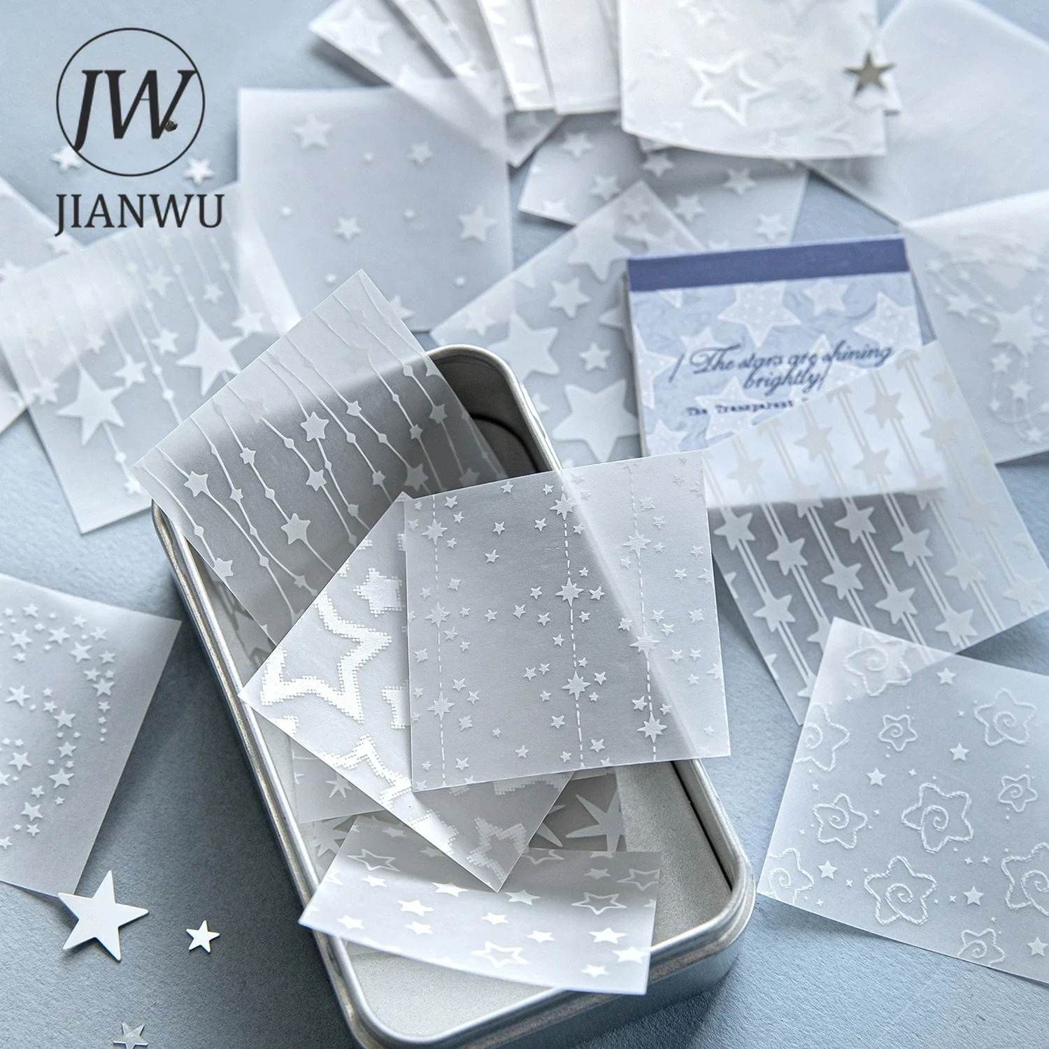 JIANWU Vintage Flower Star Pattern Landscape Collage Scrapbooking Material Paper Creative DIY Junk Journal Stationery