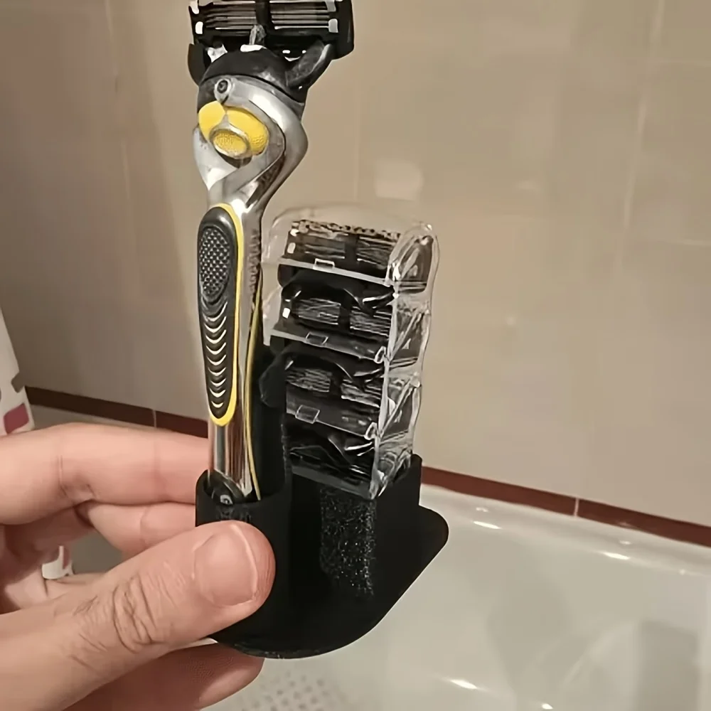 Bathroom Washbasin Dedicated Shaver Holder, Bathroom Countertop Manual Shaver Storage Stand, Men's Washbasin Tidy Artifact