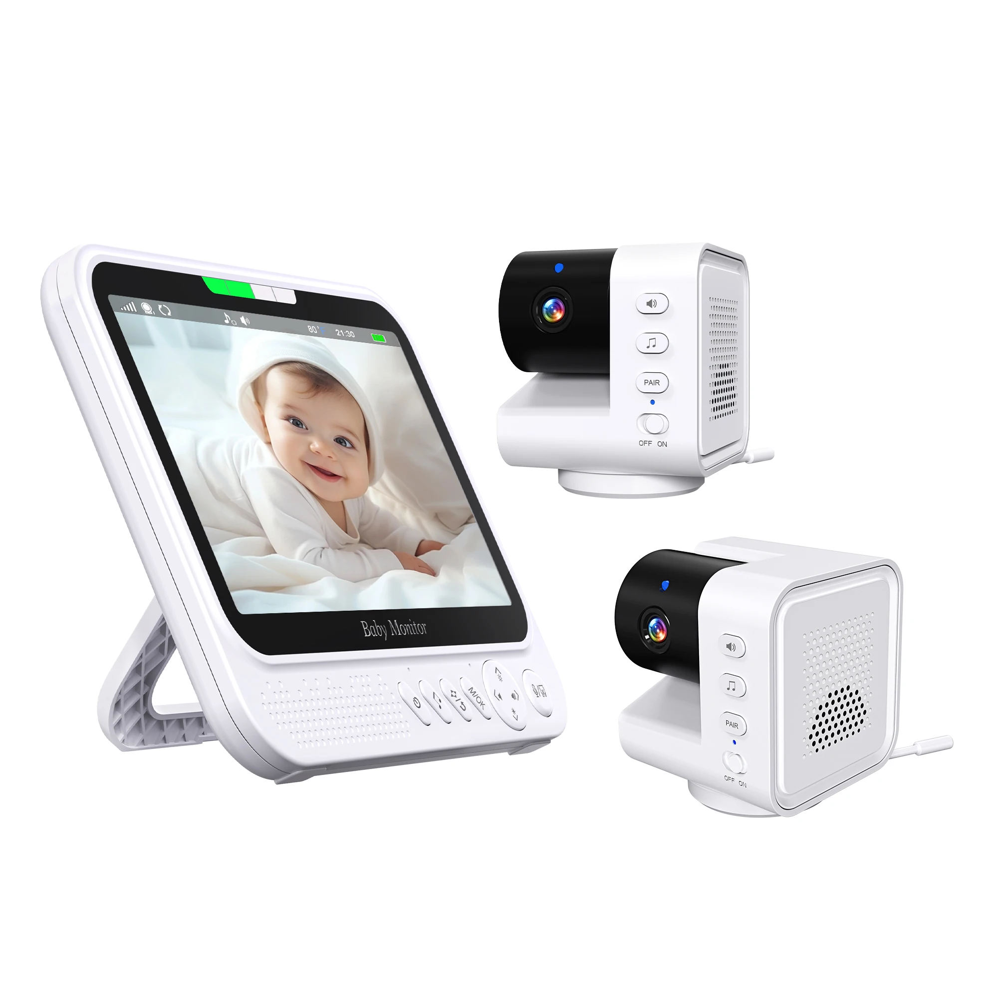 7Inch Screen PTZ Long Distance Digital Baby Monitor Temperature Monitoring Lullaby Babysitter Nanny Cam Intercom Baby Camera