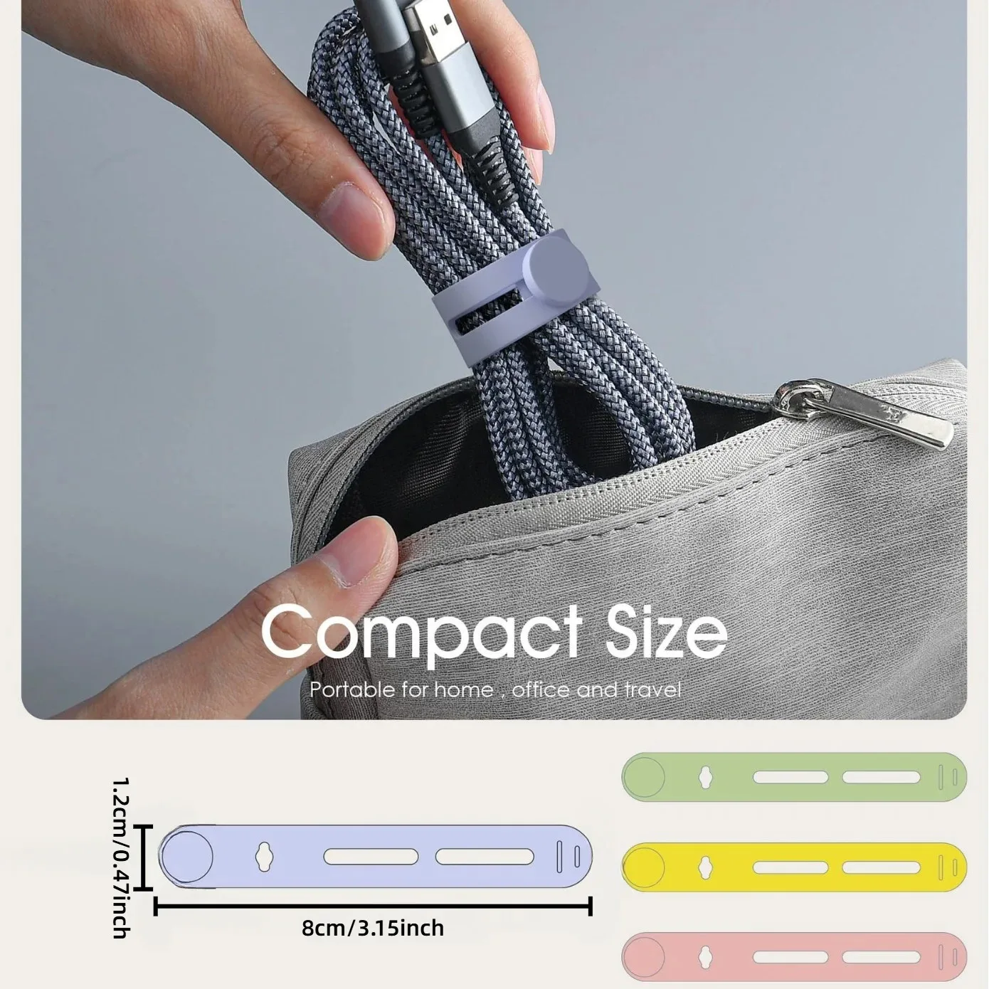 5pcs, Portable cable organizer, data cable, headphone cable storage, charging cable organizer, household storage accessories