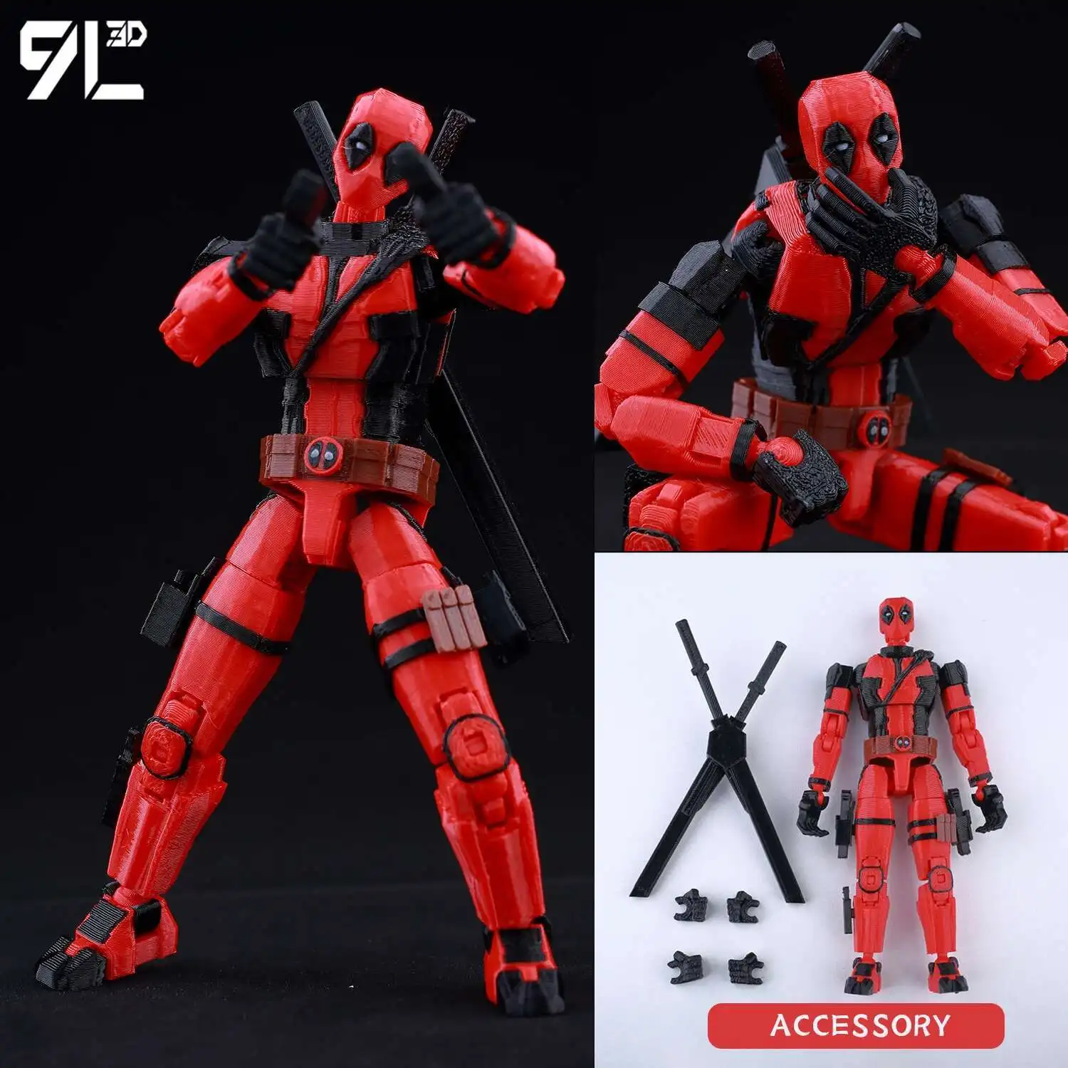 Bandai 9L3D Gedruckt Glück Dummy 13 Jujutsu Linie Fushiguro Toji Anime Multi-Gelenk Shapeshift Spielzeug Action Figuren Mannequin Modell 8