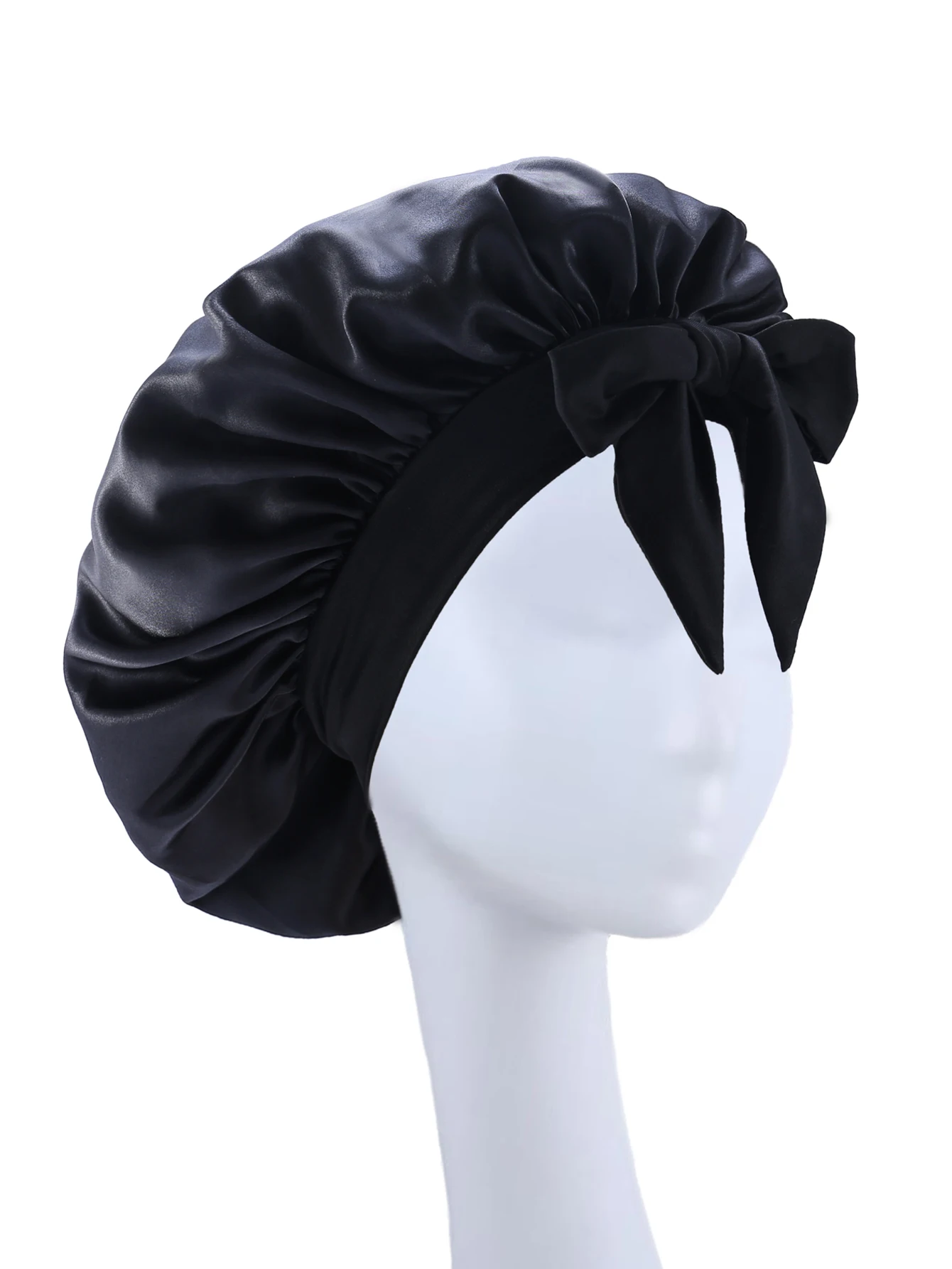 2026 neue Seidenhaube zum Schlafen, Damen-Satin-Mütze, Haar-Nacht-Schlafmütze, Krawattenband, lockiges Hut, Schal, Wickel, lockiges Haar, Schönheit