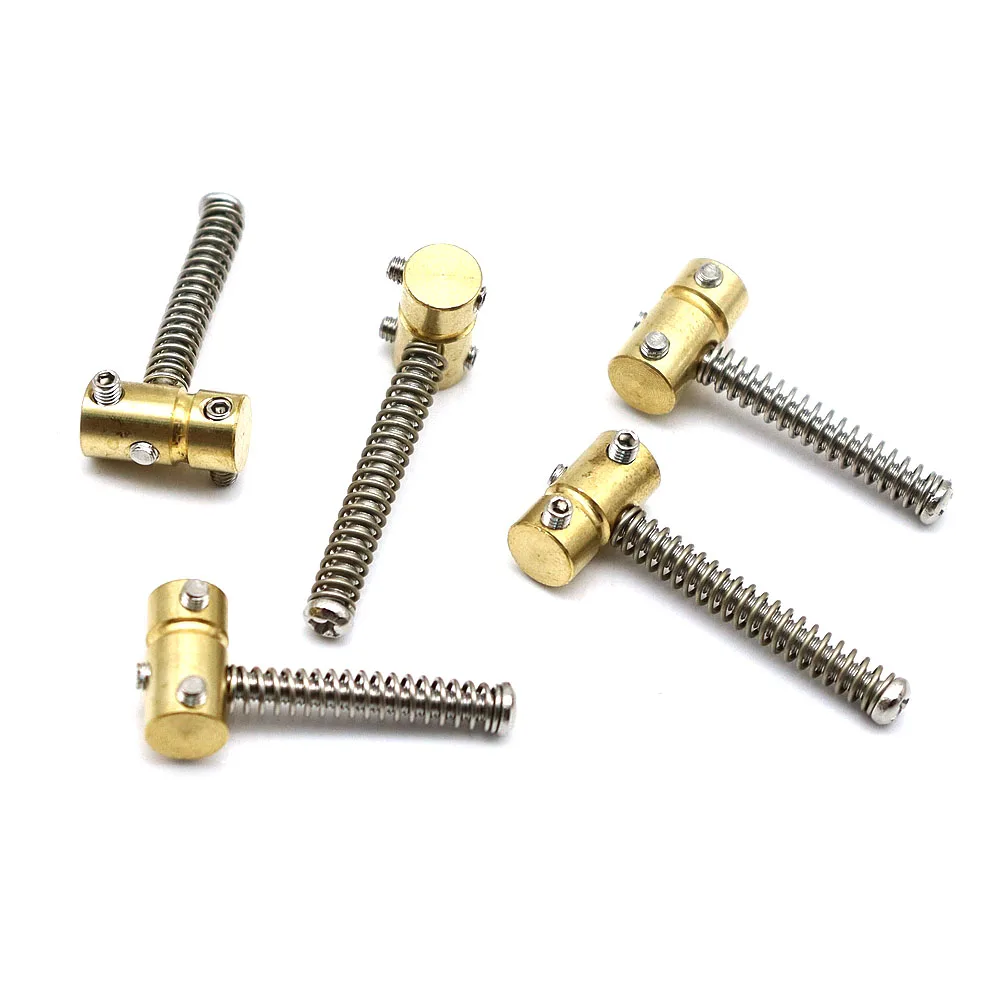 Set of 2 Long and 3 Short 5 String Electric Bass Guitar Bridge Saddle Mounting Screw Fixed String Saddle Guitar Accessories