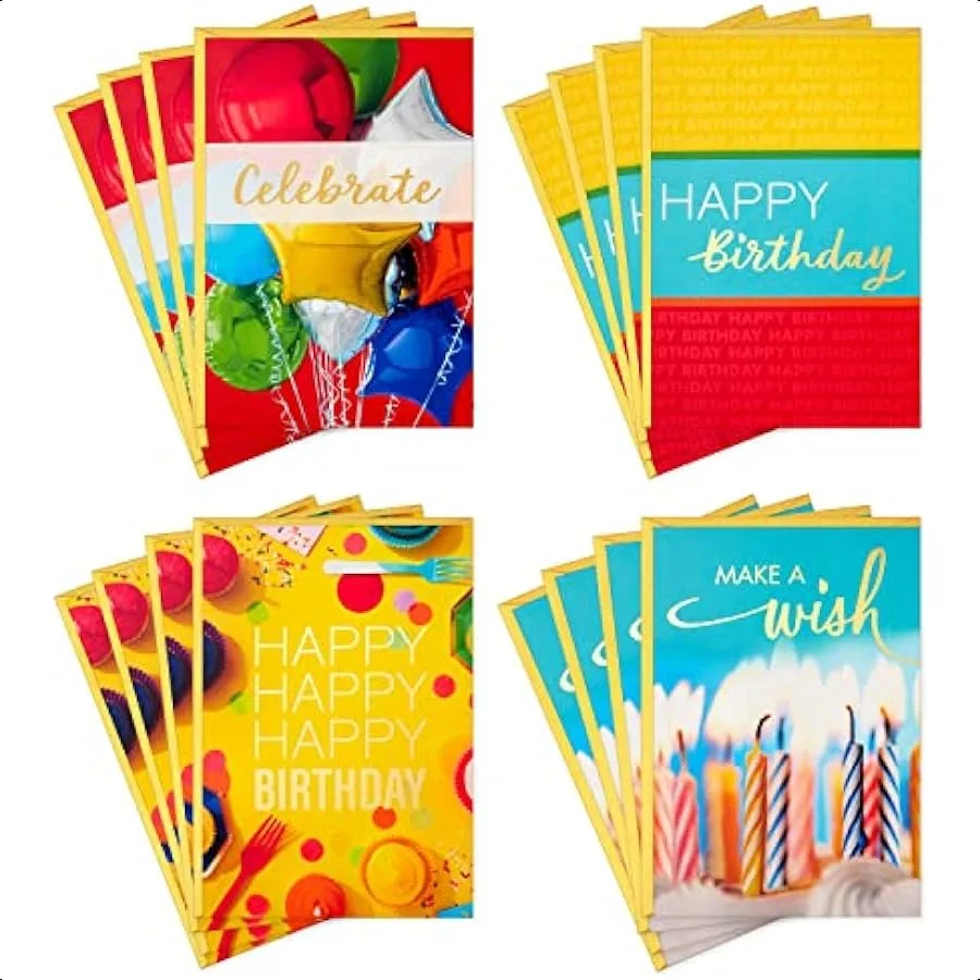 

Birthday Cards Assortment 16 Cards with Envelopes Classic Celebrate