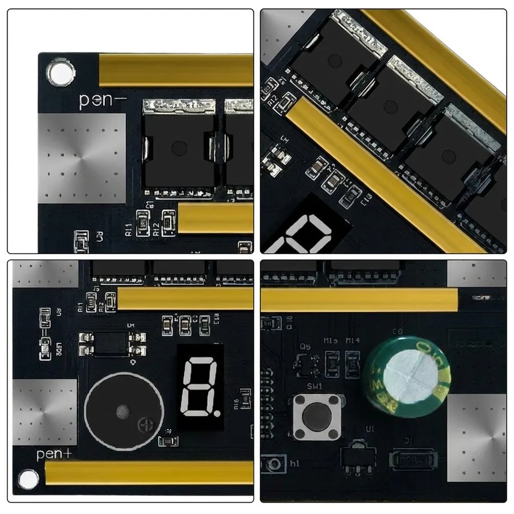 12V Spot Control Board Kit with 9-Level Power Control 1500A Peak Current for Nickel Strip Lithium For Battery Welding