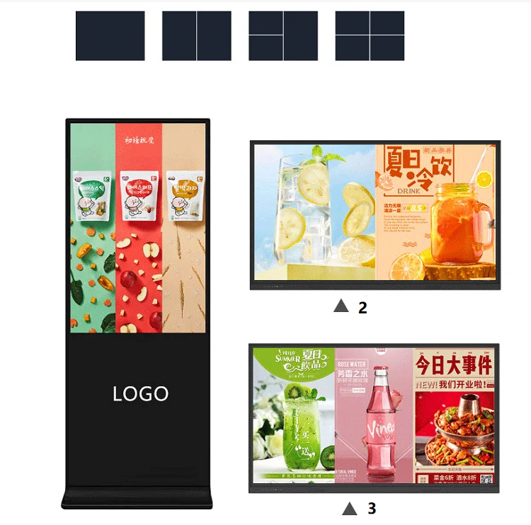 Guangdong hot sale 25 inch 32 inch free standing style multi function touch screen signal lcd tv display panel for advertising